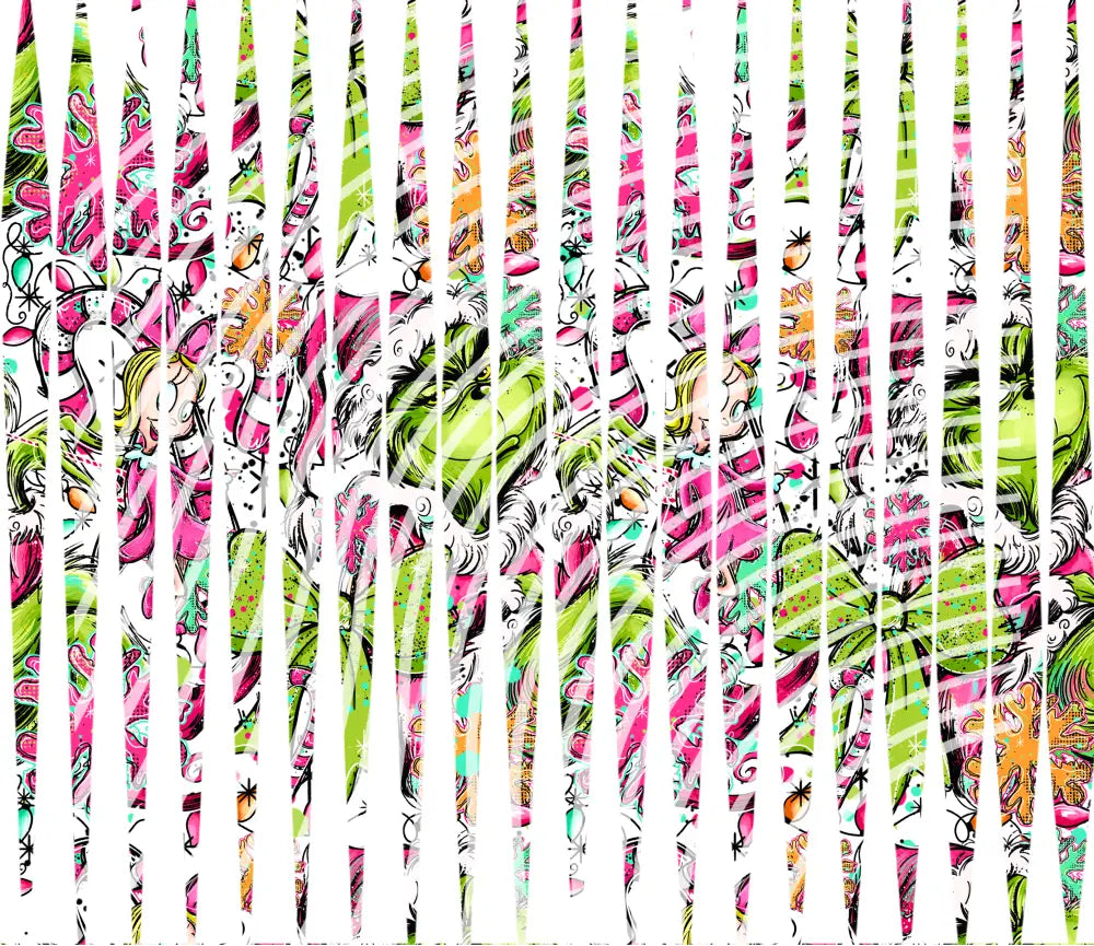 20oz UV DTF Tumbler Template - Mindbender The Green One