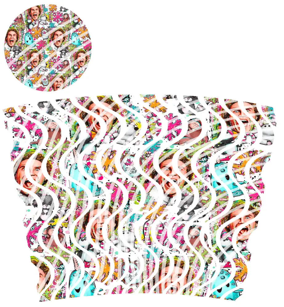 24oz UV DTF Tumbler Template With Lid - Dizzy Spells 2 Buddy