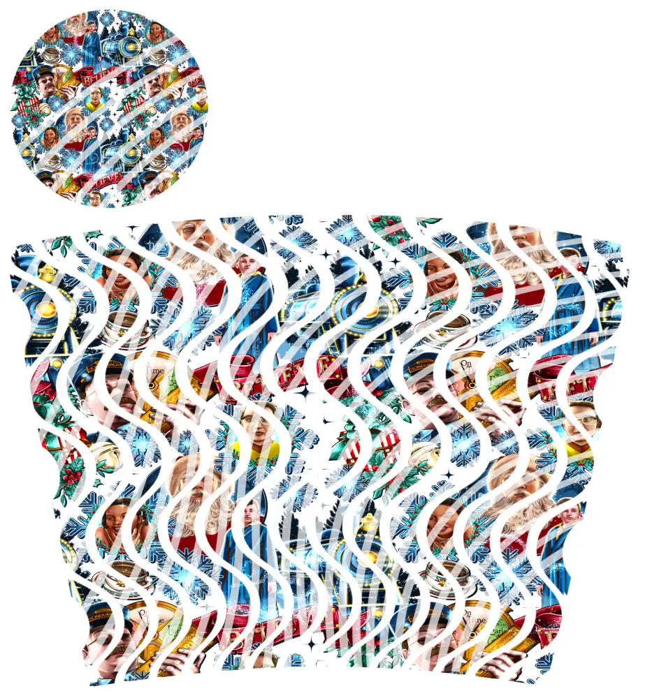 24oz UV DTF Tumbler Template With Lid - Dizzy Spells 2 Polar X