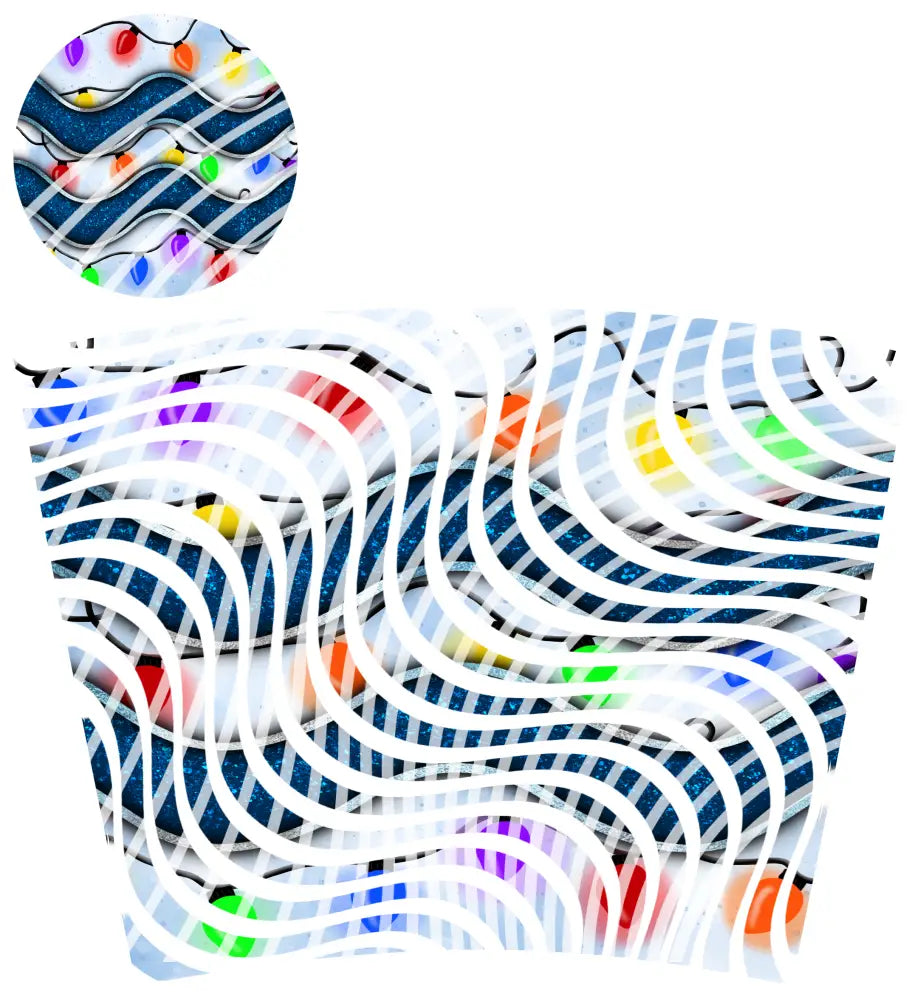 24oz UV DTF Tumbler Template With Lid - Dizzy Spells Colourful Daisies