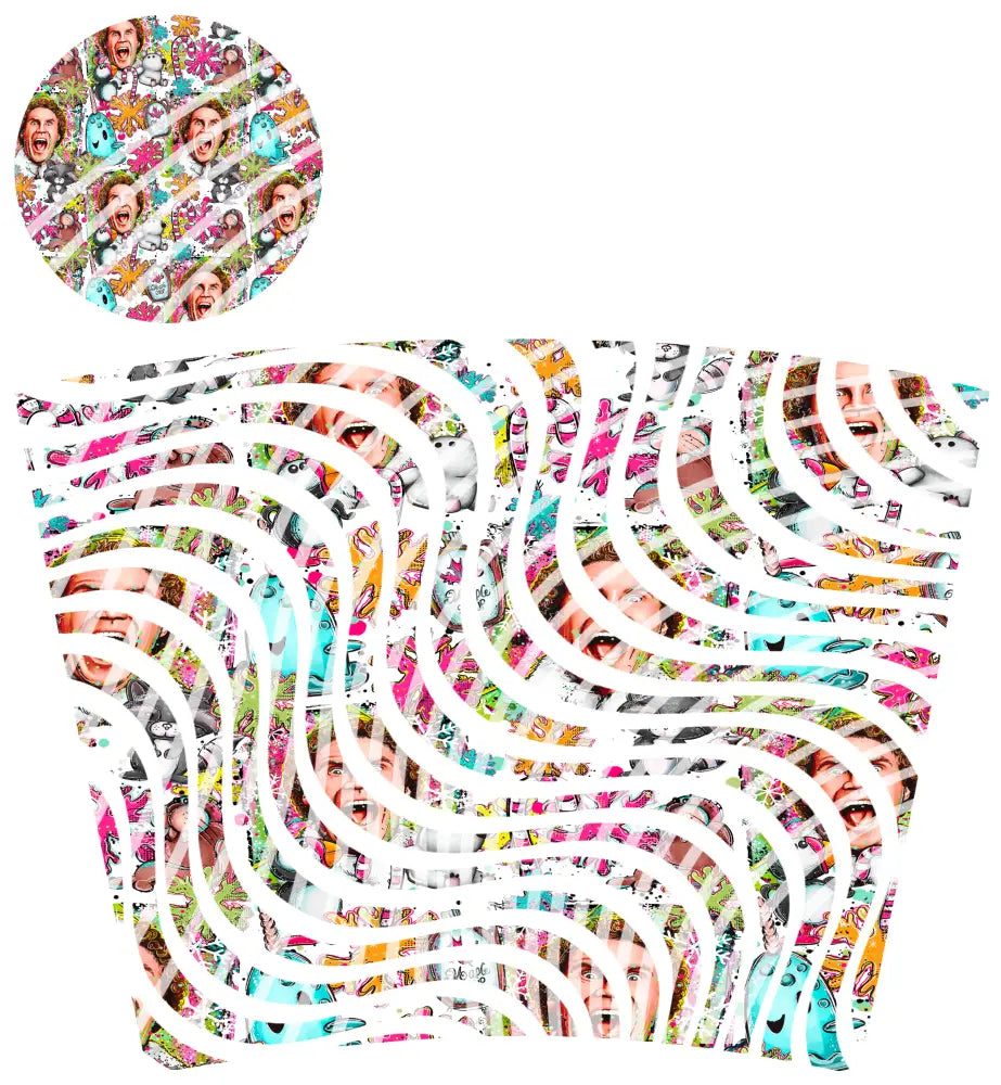 24oz UV DTF Tumbler Template With Lid - Mermaid Tails