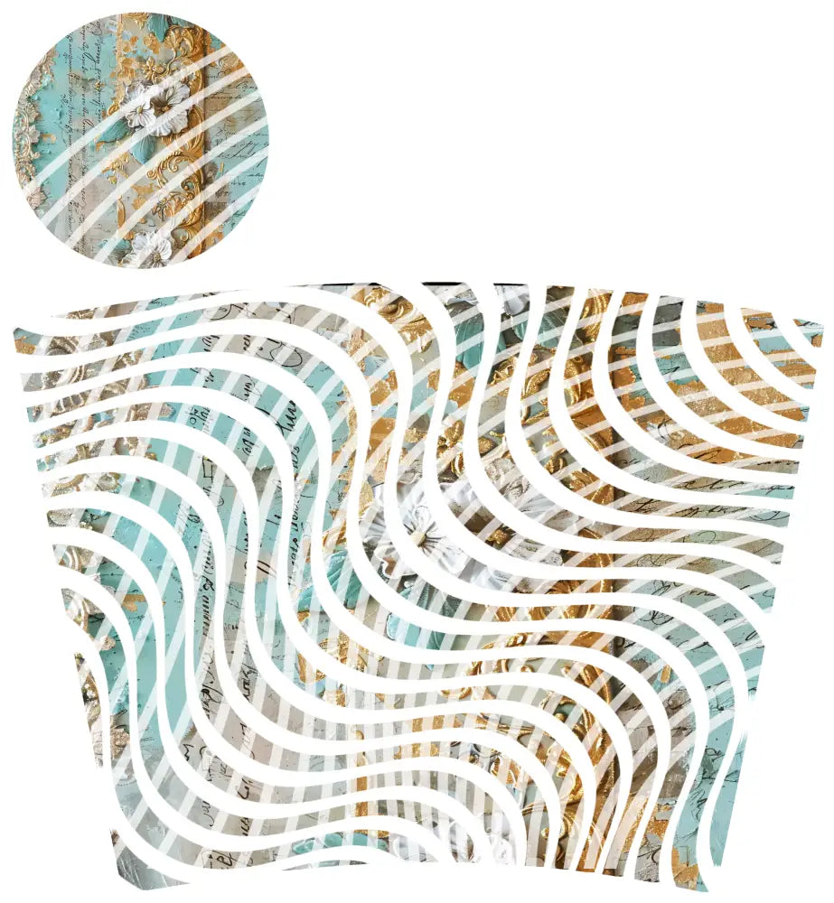 24oz UV DTF Tumbler Template With Lid - Mermaid Tails