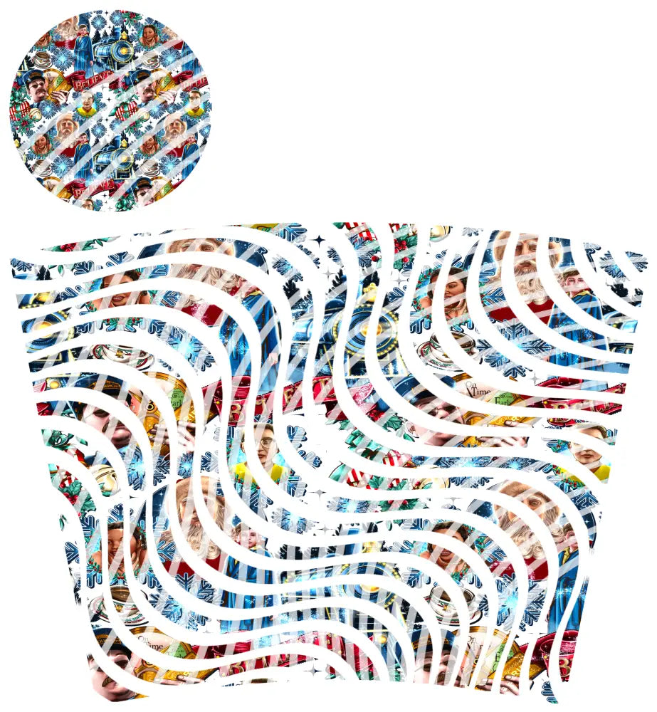 24oz UV DTF Tumbler Template With Lid - Mermaid Tails