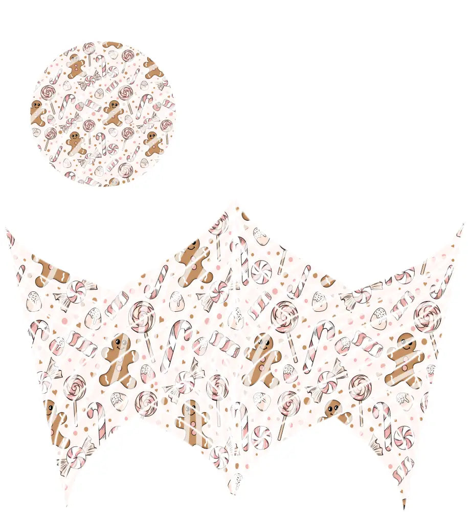 24oz UV DTF Tumbler Template With Lid - Mermaid Tails Gingerbread and Lollipops