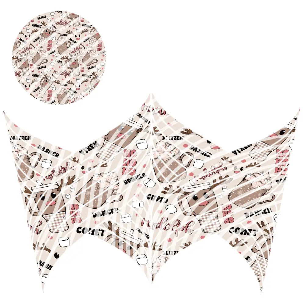 24oz UV DTF Tumbler Template With Lid - Mermaid Tails Reindeer Drinks