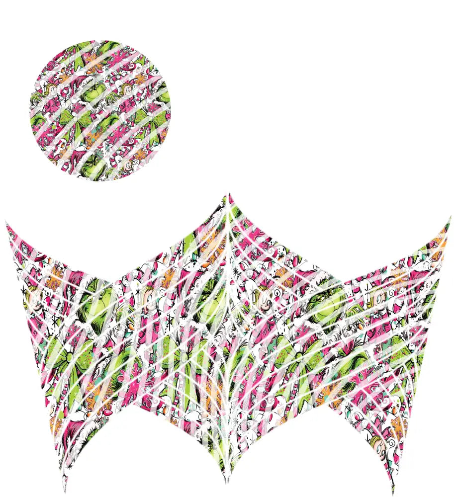 24oz UV DTF Tumbler Template With Lid - Mermaid Tails The Green One