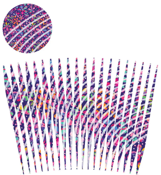 24oz UV DTF Tumbler Template With Lid - Mindbender Colourful Daisies