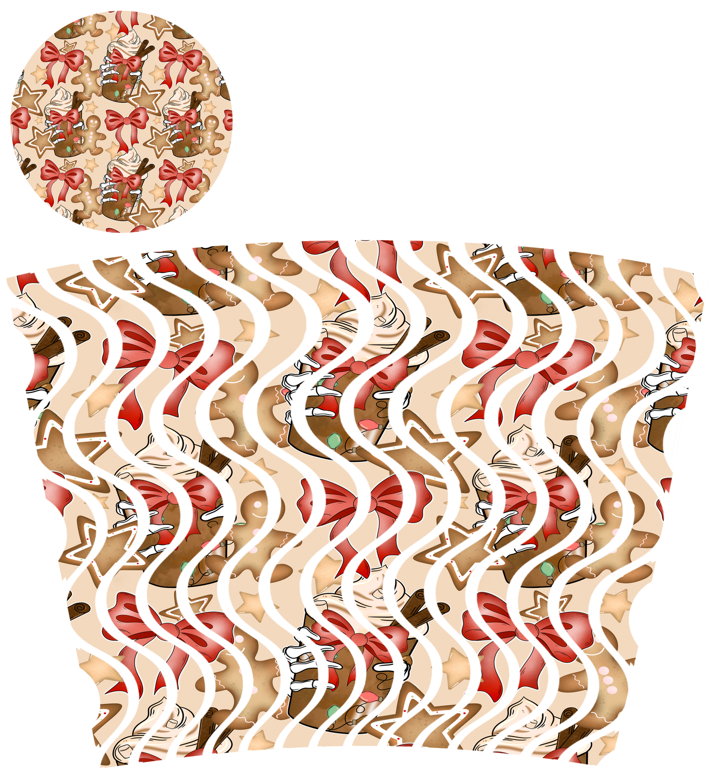 24oz UV DTF Tumbler Template With Lid - Dizzy Spells 2