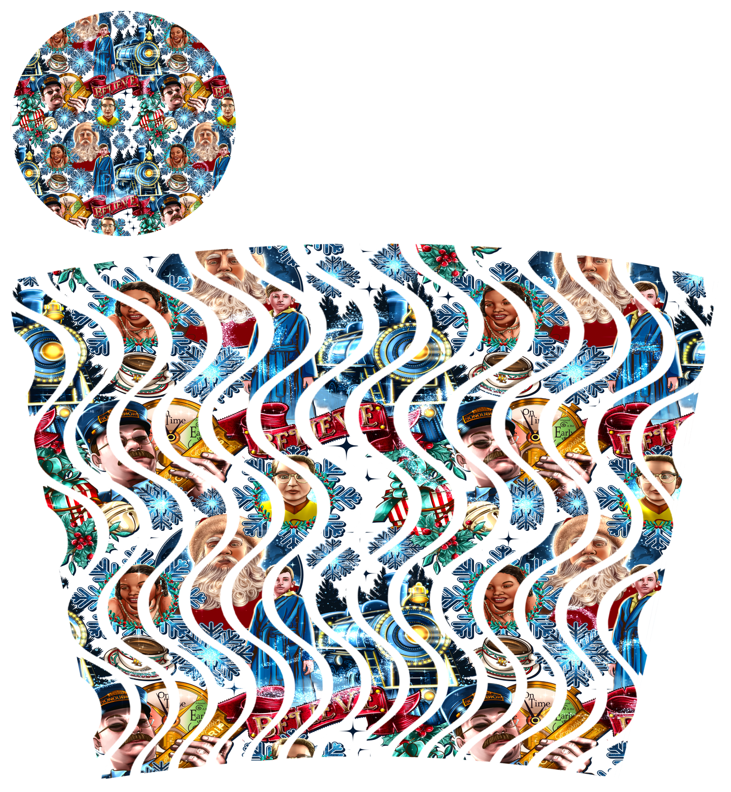 24oz UV DTF Tumbler Template With Lid - Dizzy Spells 2