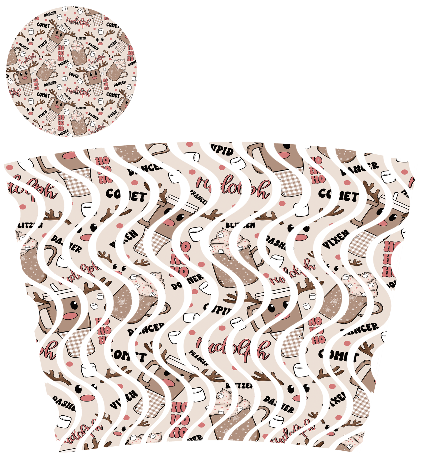 24oz UV DTF Tumbler Template With Lid - Dizzy Spells 2