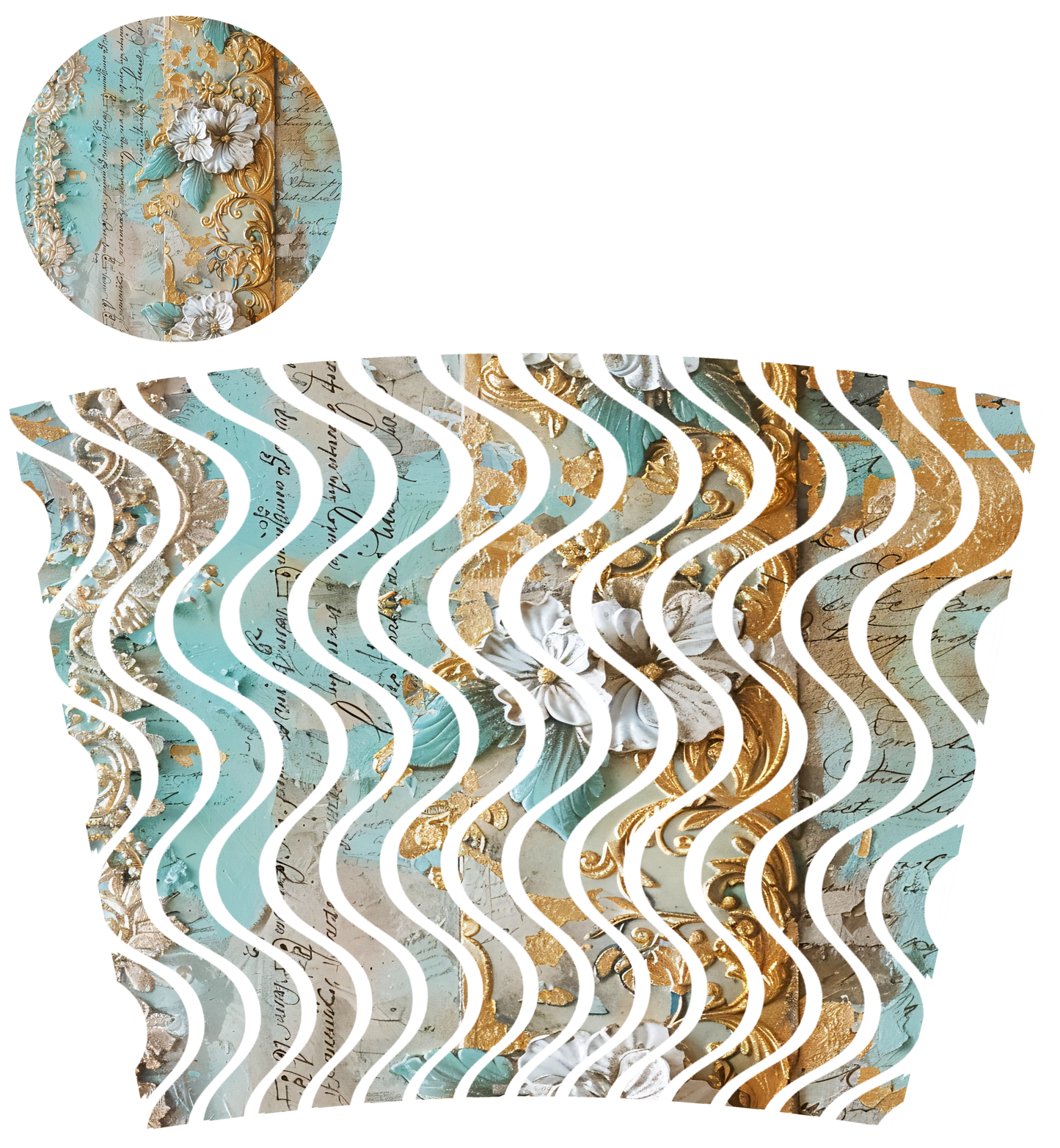 24oz UV DTF Tumbler Template With Lid - Dizzy Spells 2