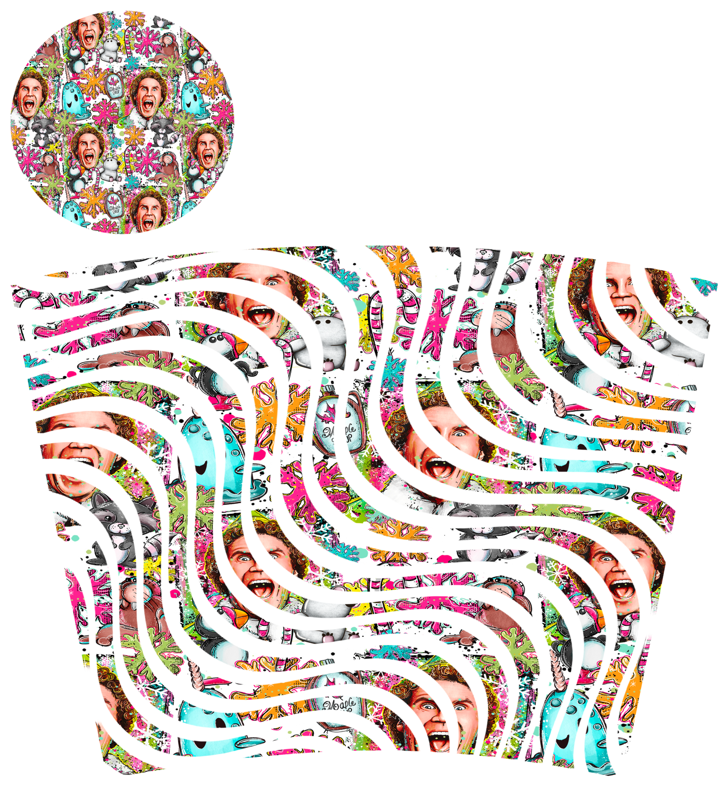 24oz UV DTF Tumbler Template With Lid - Dizzy Spells