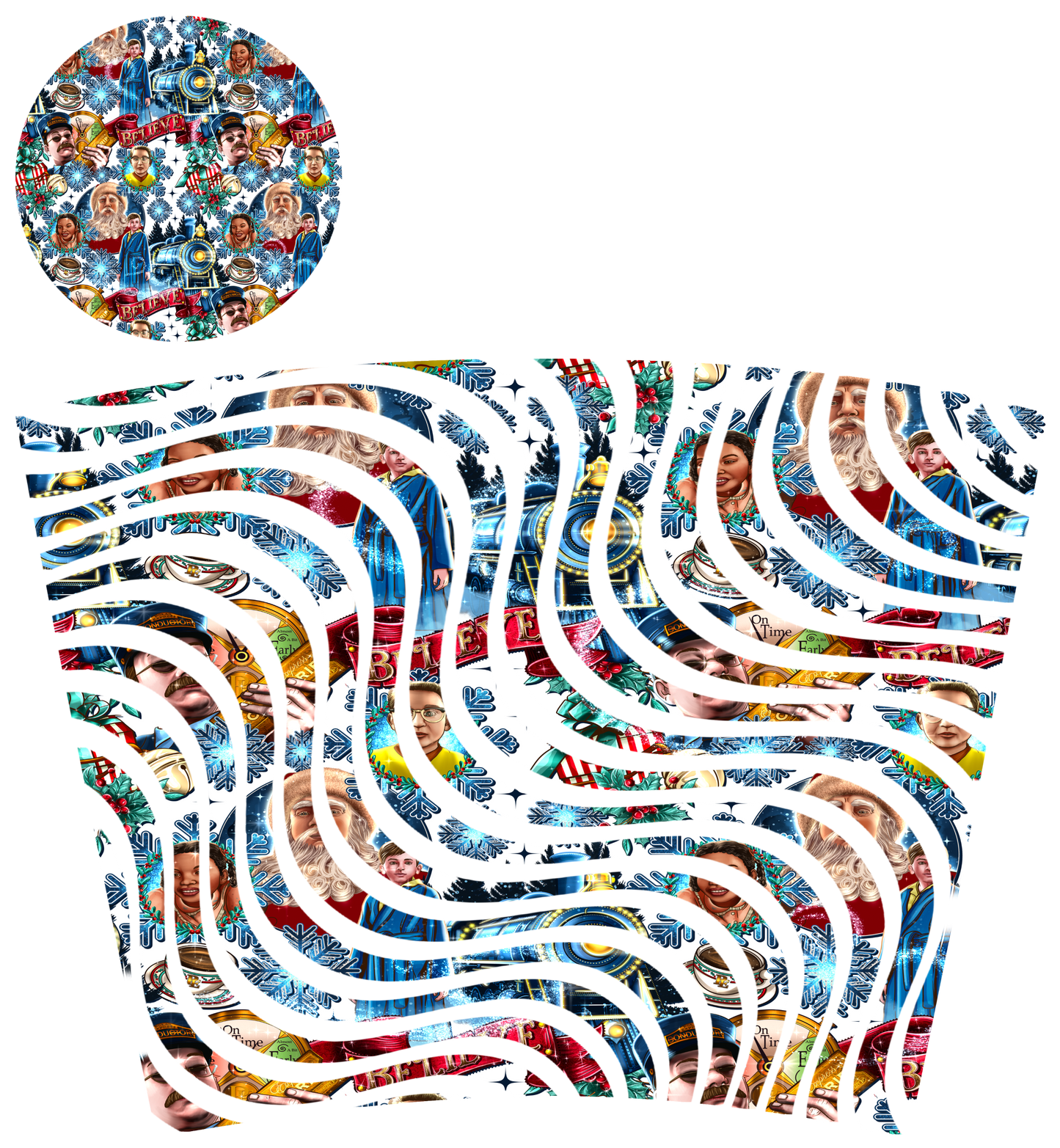 24oz UV DTF Tumbler Template With Lid - Dizzy Spells