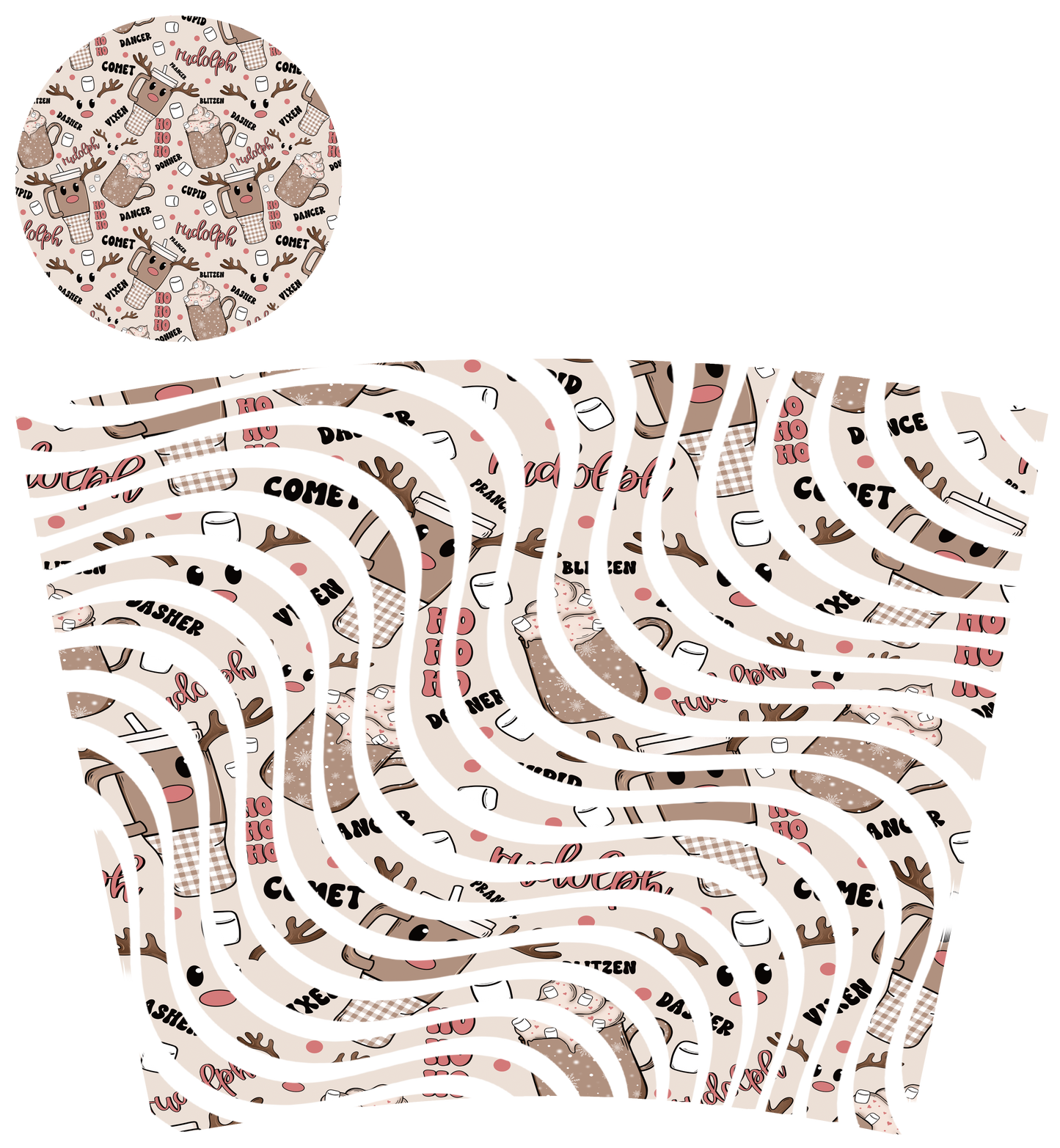 24oz UV DTF Tumbler Template With Lid - Dizzy Spells