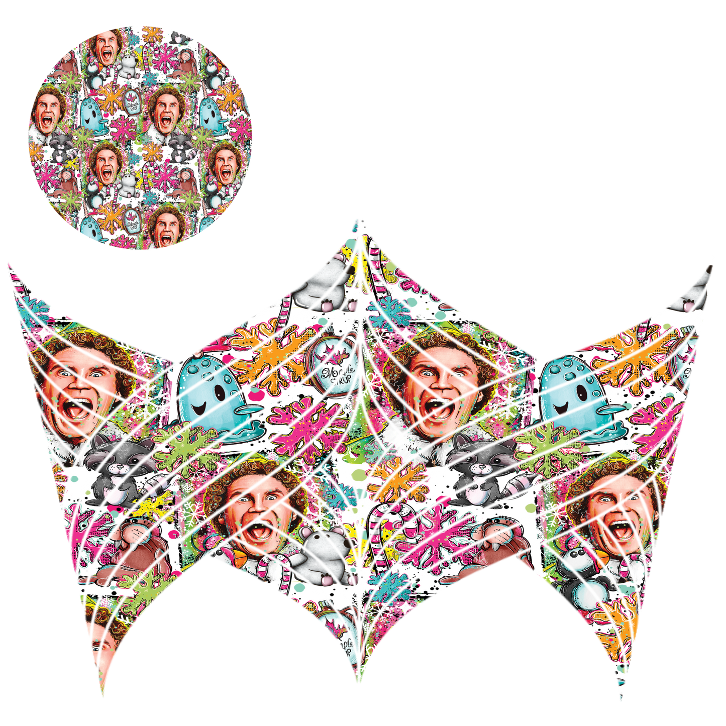 24oz UV DTF Tumbler Template With Lid - Mermaid Tails