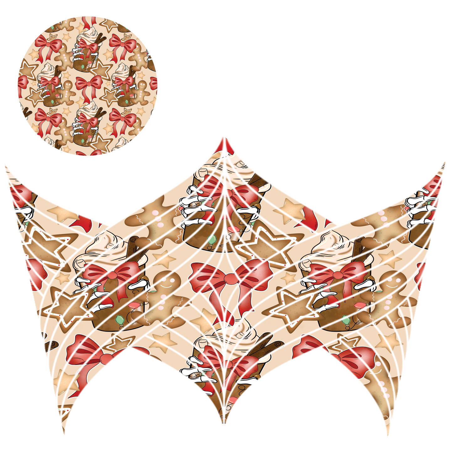 24oz UV DTF Tumbler Template With Lid - Mermaid Tails