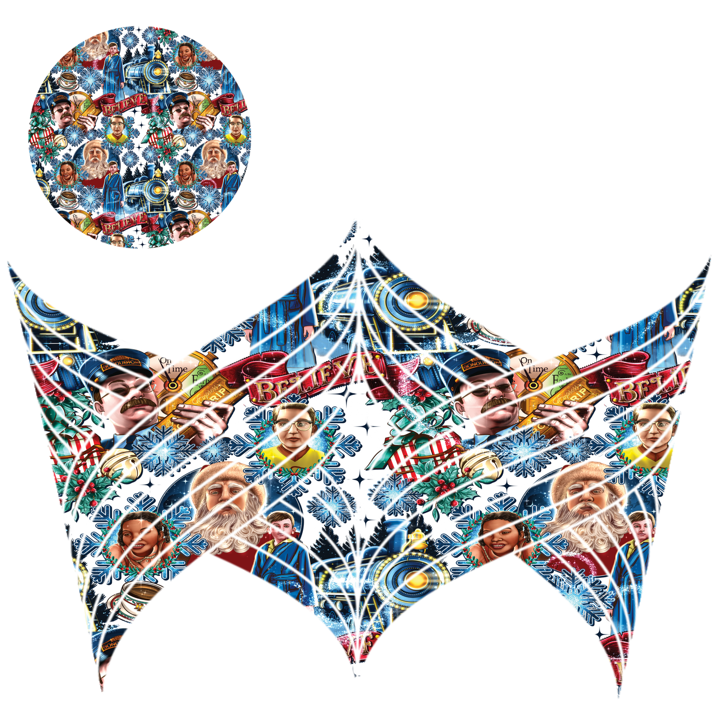 24oz UV DTF Tumbler Template With Lid - Mermaid Tails