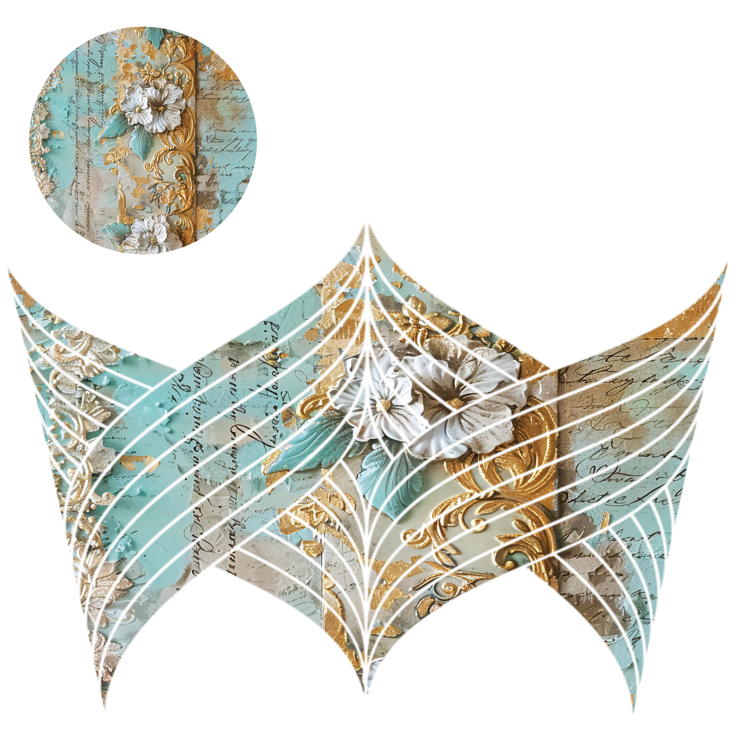 24oz UV DTF Tumbler Template With Lid - Mermaid Tails