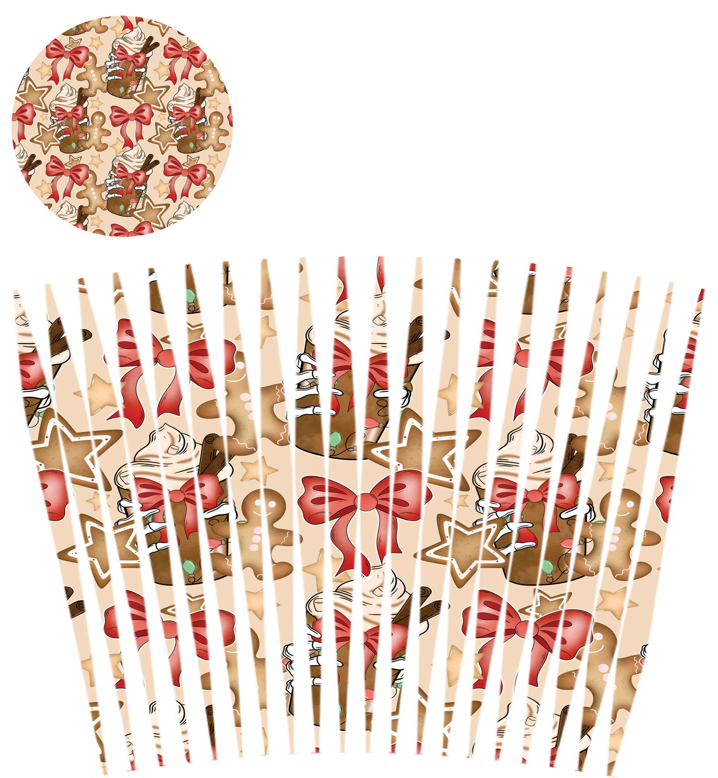 24oz UV DTF Tumbler Template With Lid - Mindbender