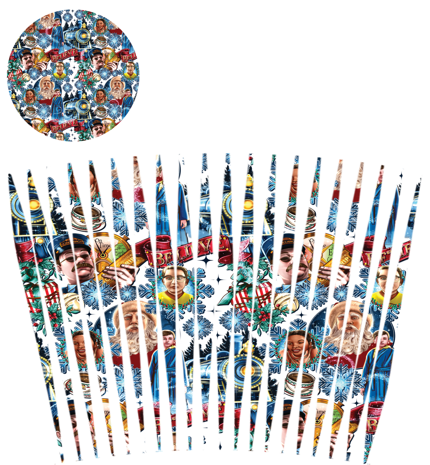 24oz UV DTF Tumbler Template With Lid - Mindbender