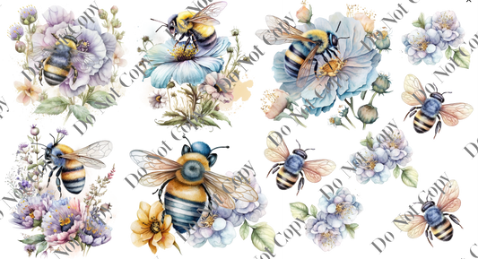 Decal Sheets - Bees & Flowers