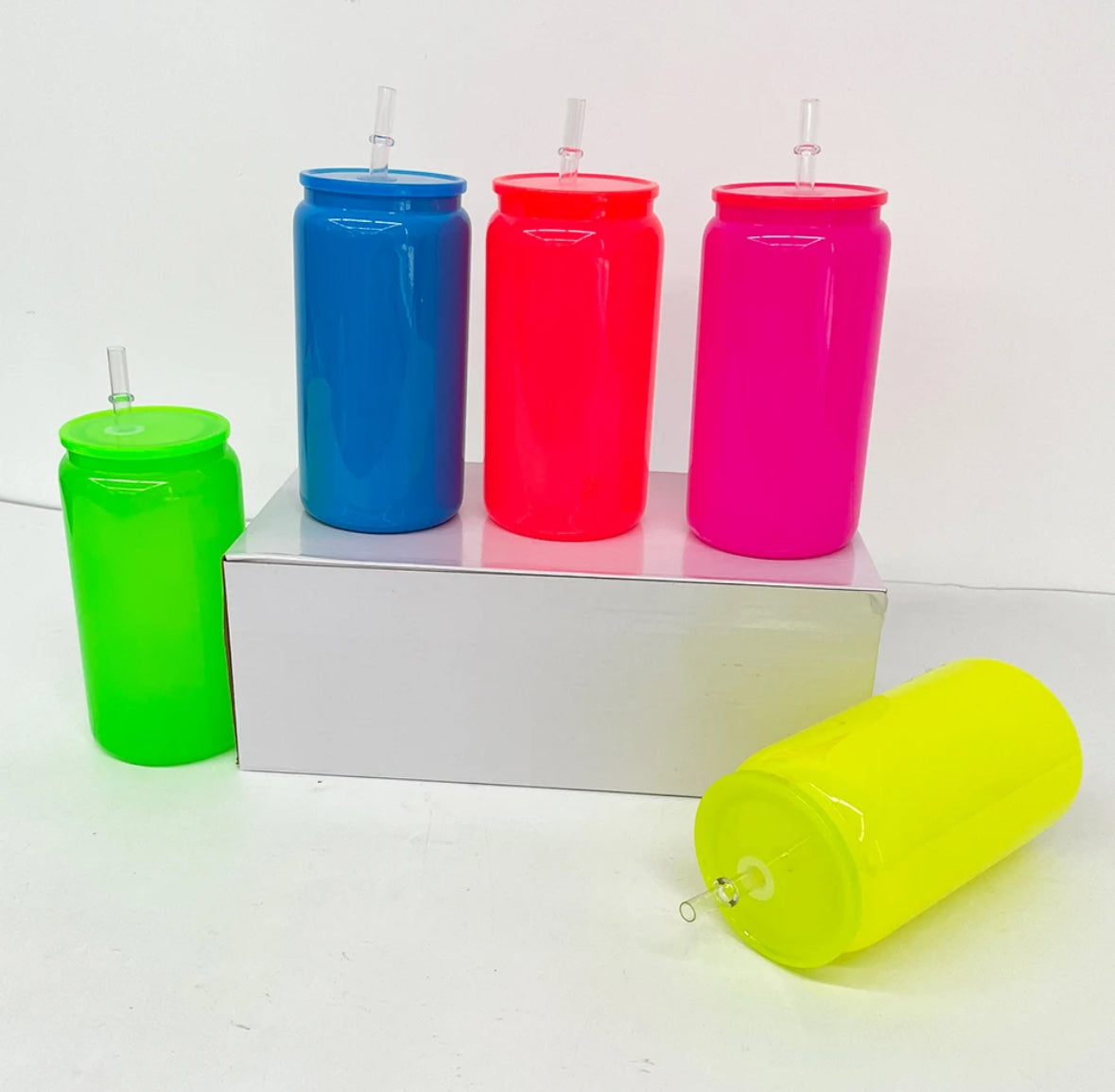 16oz NEON Glass Cans