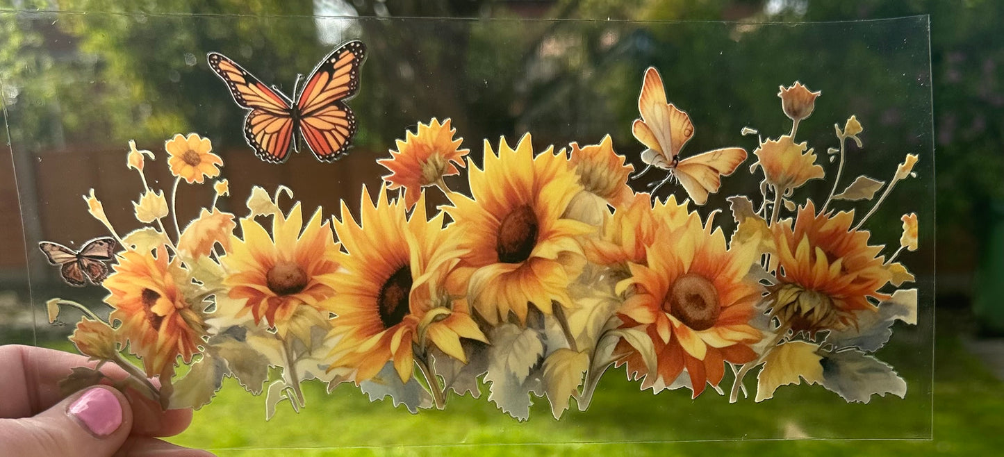16oz UV Wrap - Sunflowers & Butterflies