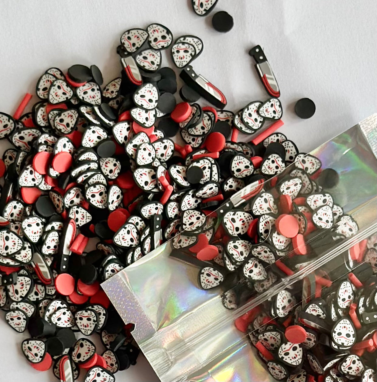 Polymer Clay Slices - Friday 13th Mix