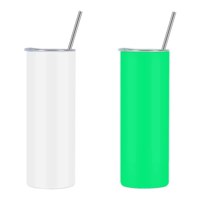 20oz GLOW IN THE DARK sublimation - Straight Skinny Tumbler