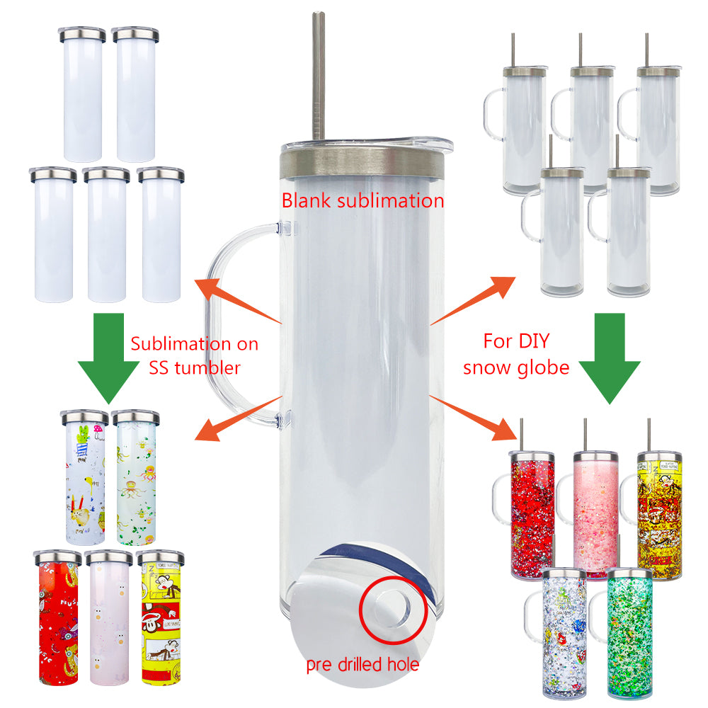 20oz Storyboard Sublimation Snowglobe WITH handle