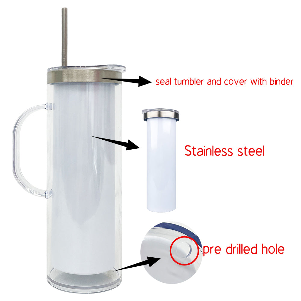 20oz Storyboard Sublimation Snowglobe WITH handle