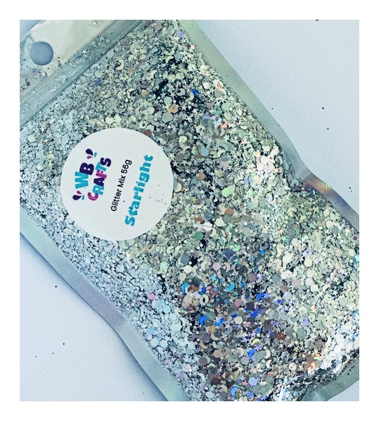 Starlight - Silver Holographic Chunky Glitter Mix