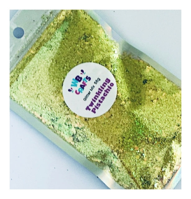 Twinkling Pistachio - Holographic Chunky Mix Glitter