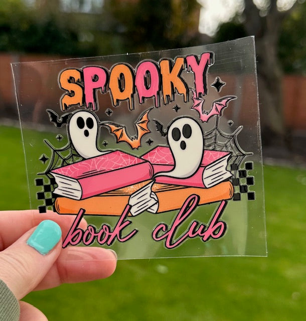 DOUBLE SIDED - UV DTF Decal - Spooky Book Club