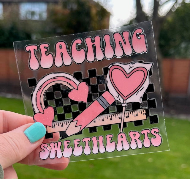 DOUBLE SIDED - UV DTF Decal - Teaching Sweethearts