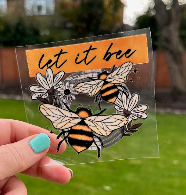 DOUBLE SIDED - UV DTF Decal - Let it Bee