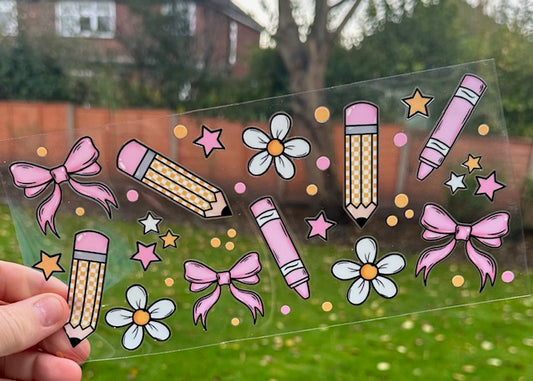 DOUBLE SIDED -  Pencils & Flowers