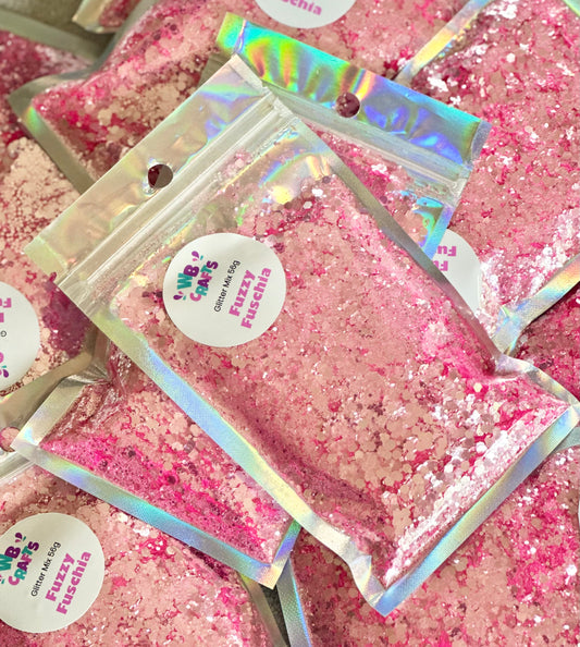 Fuzzy Fuchsia - Spring Series - Chunky Mix Glitter