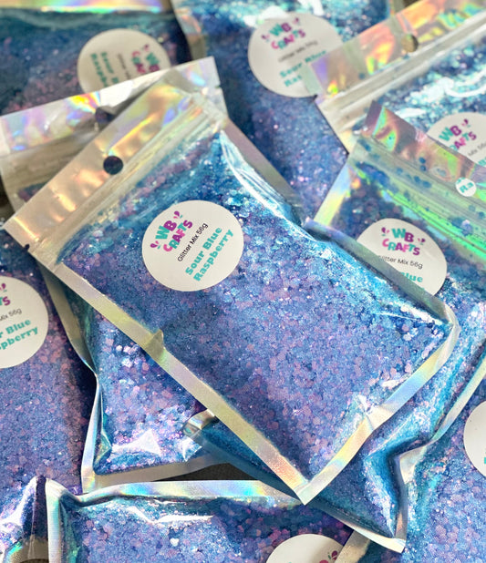Sour Blue Raspberry - Candy Series - Chunky Mix Glitter