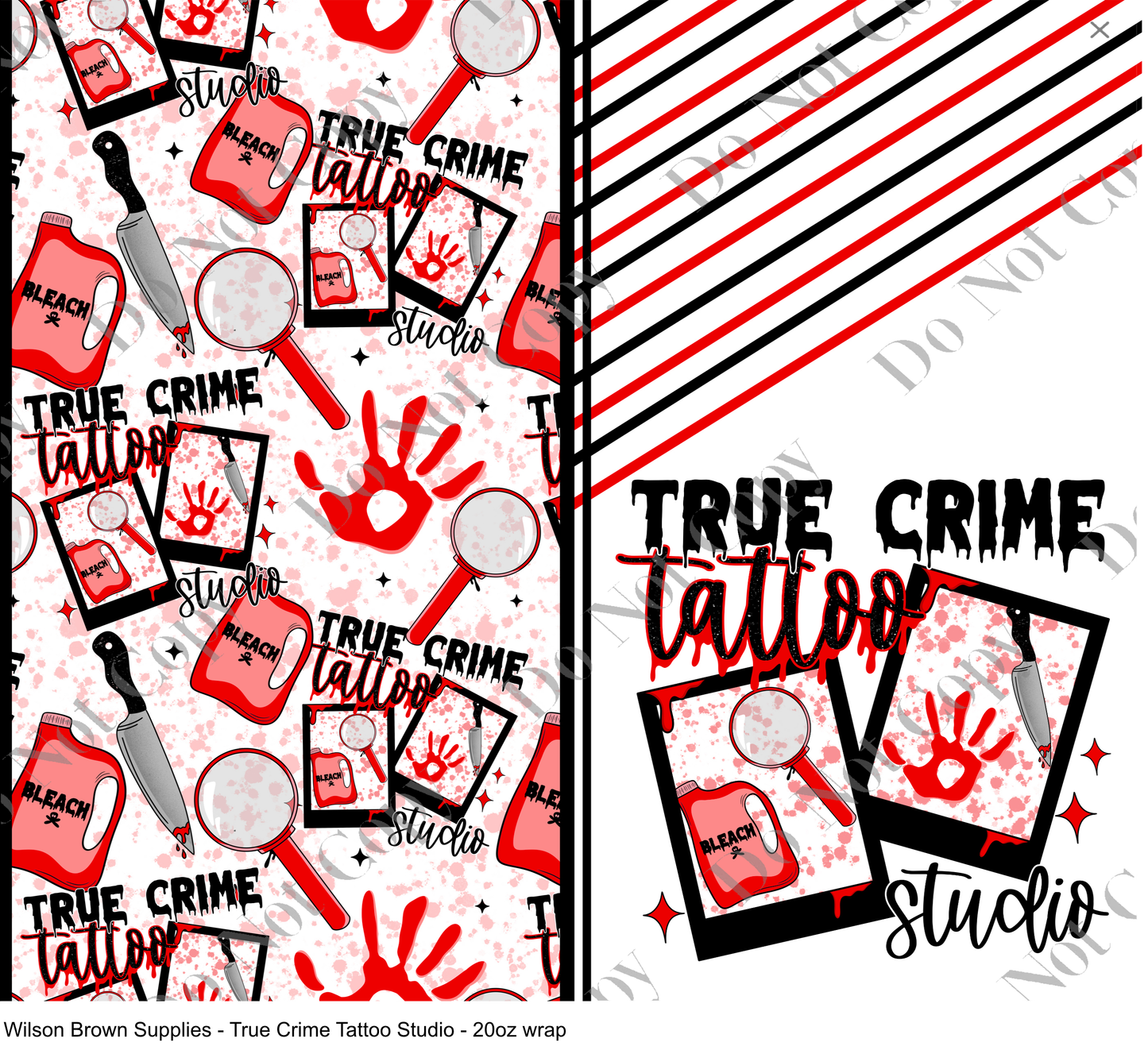 20oz Tumbler Wrap - True Crime