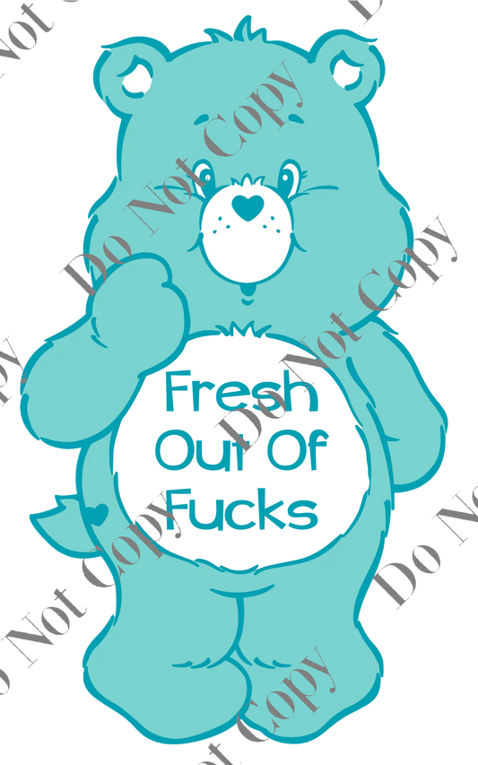 UV DTF  - Swear Bears Fresh Outta F****