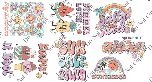 Decal Sheets - Retro Summer