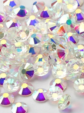 AB Rhinestones Transparent Iridescent -  Mixed bag Size