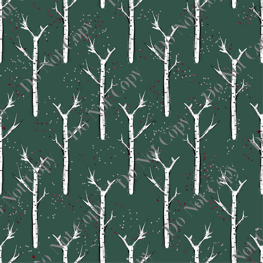 Patterned Vinyl - Trees bare