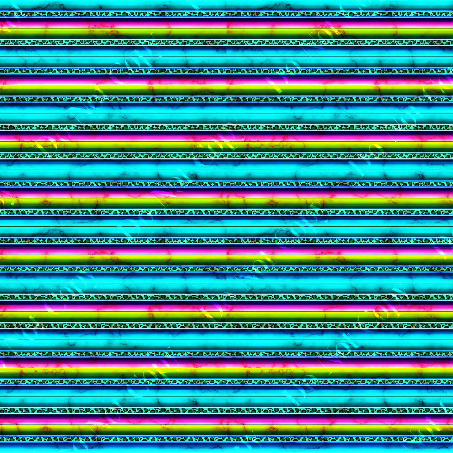 Patterned Vinyl - Bright turquoise stripes