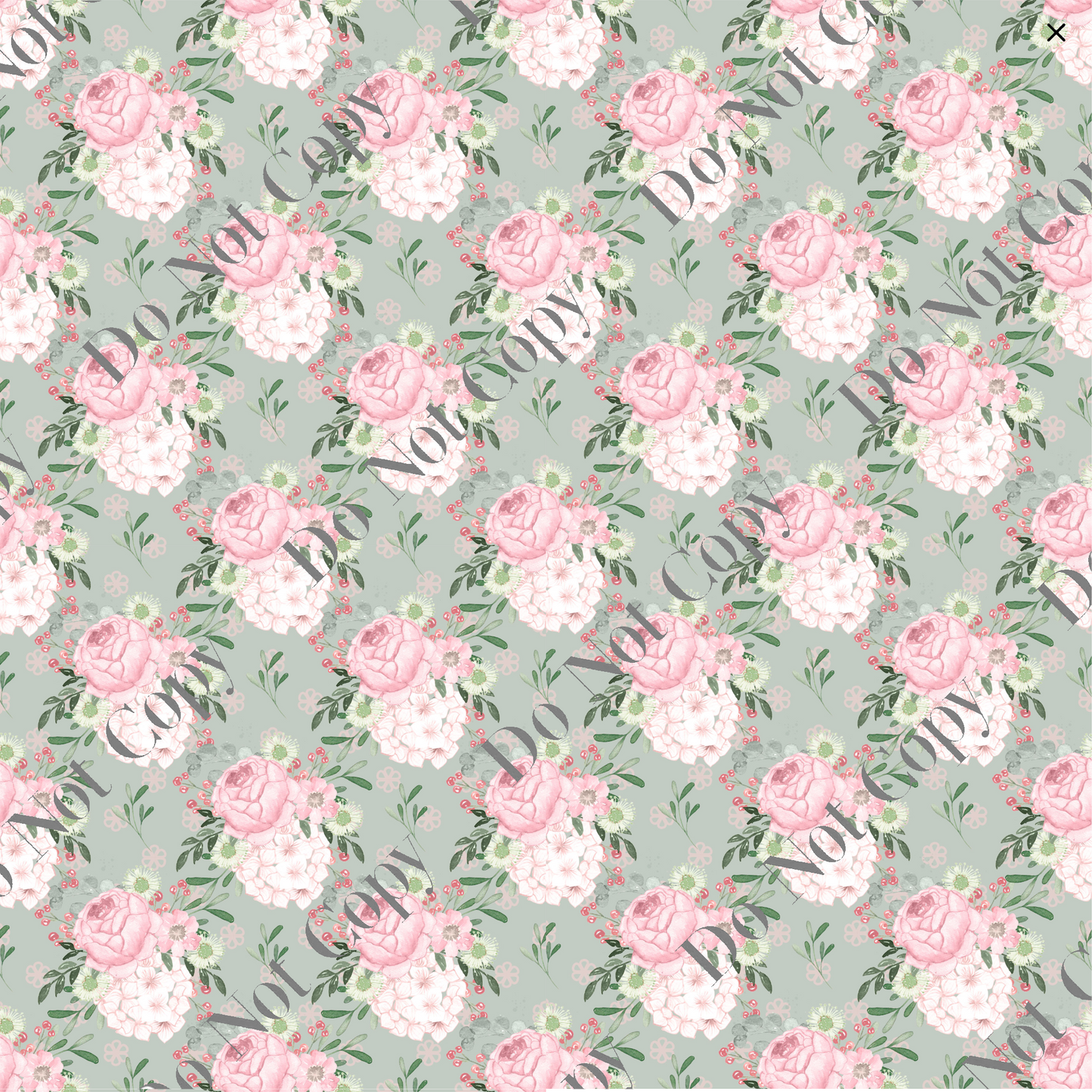 Patterned Vinyl - Peonies