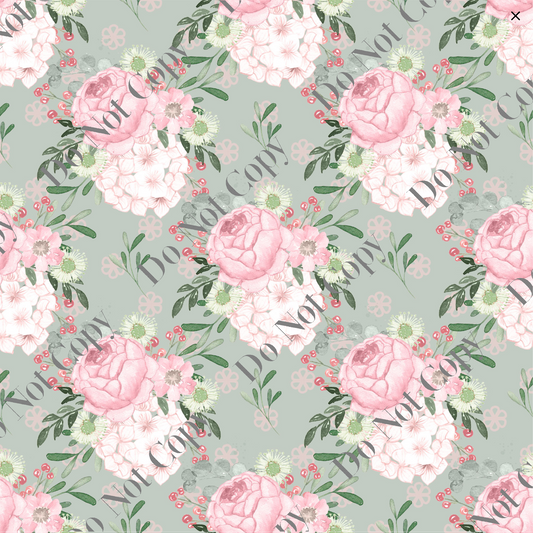 Patterned Vinyl - Peonies