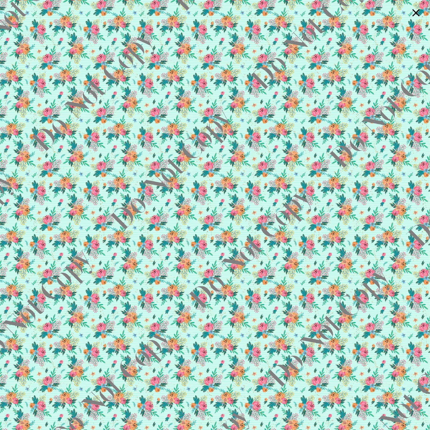 Patterned Vinyl - Pink, orange & Blue Floral