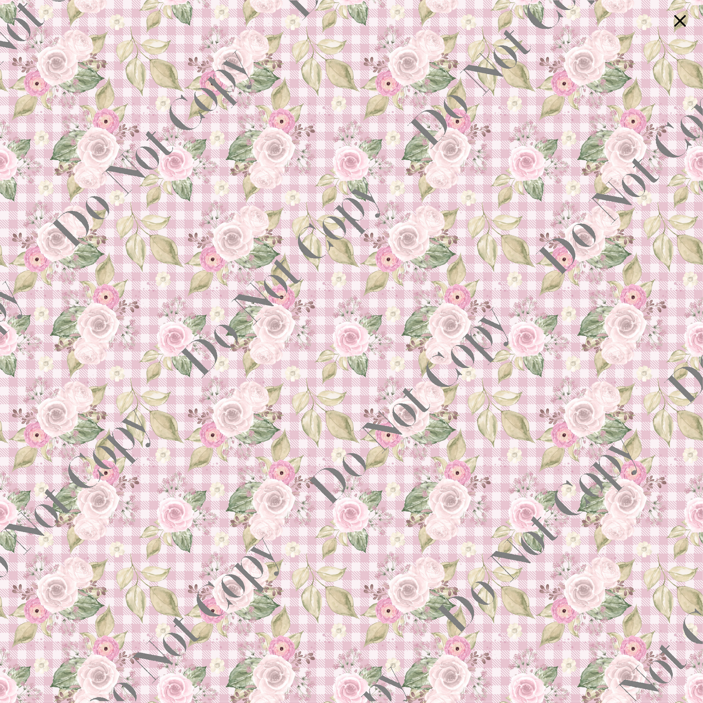 Patterned Vinyl - Floral Pink Plaid