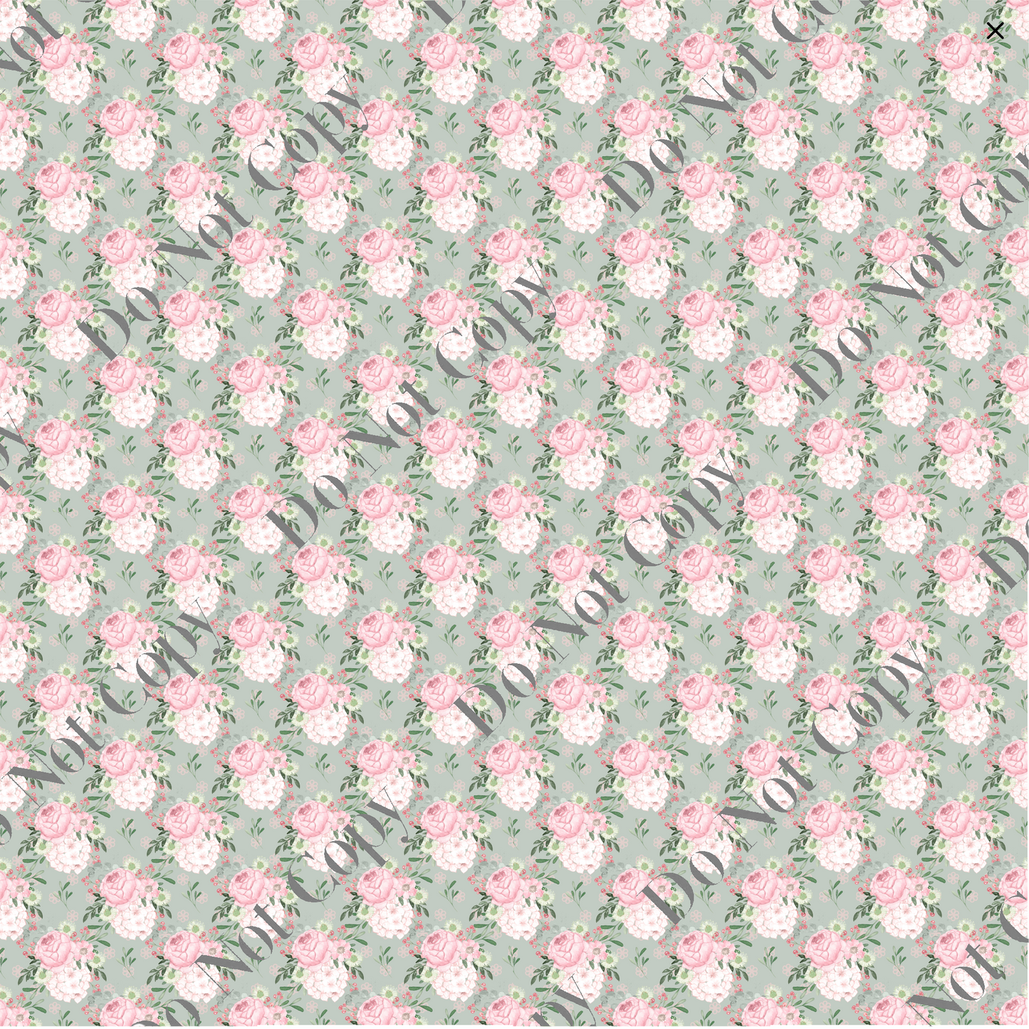 Patterned Vinyl - Peonies